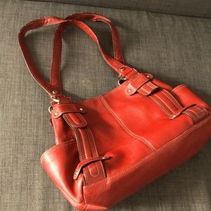 Red Leather Purse by Tignanello